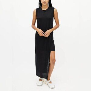 Acne Studios Ordelia Black Tencel Asymmetrical Tank Dress